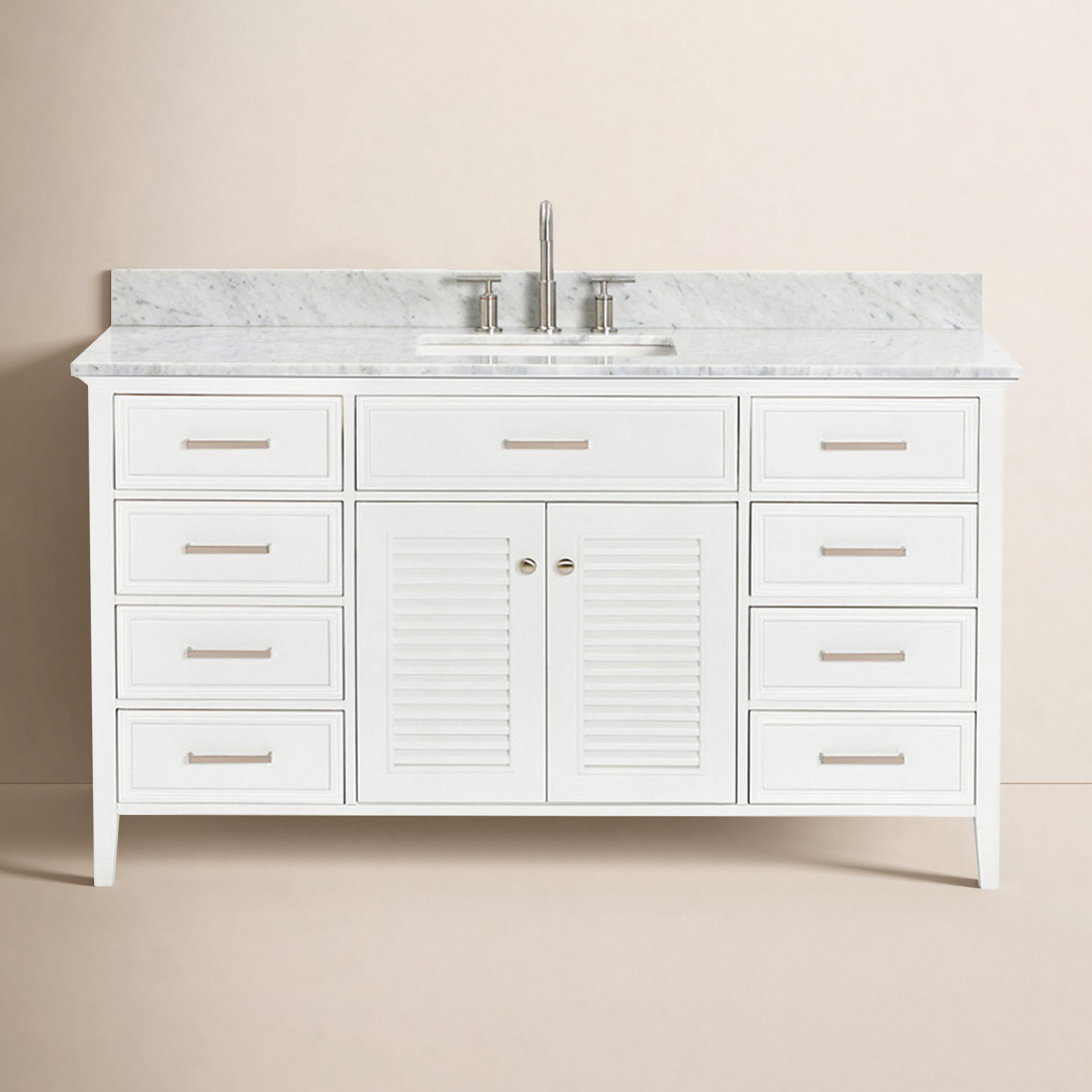 61'' Single Bathroom Vanity, White