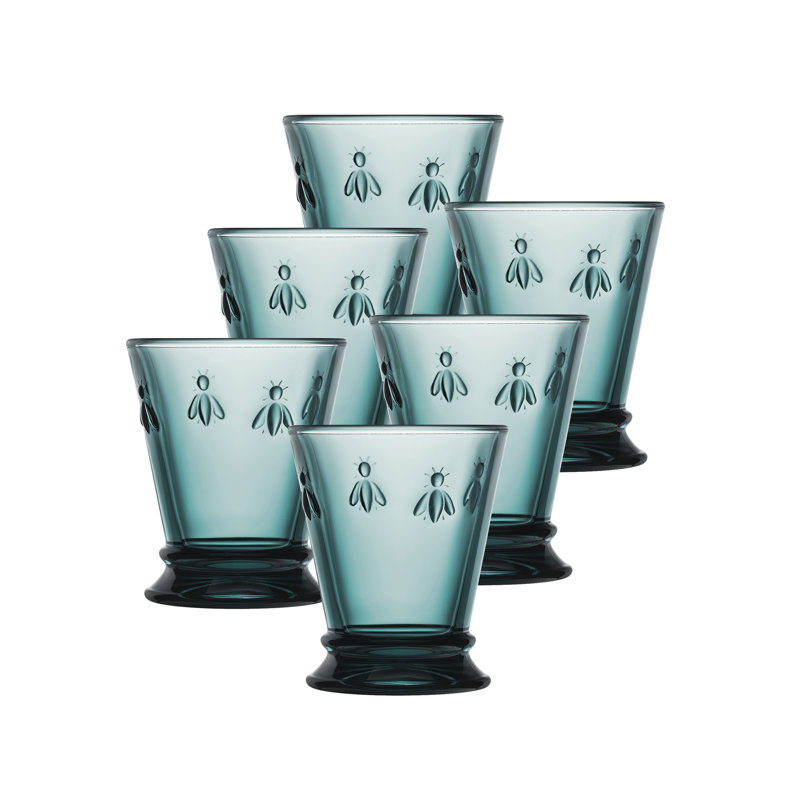 Napoleon Bee Drinking Glass, 9 oz, Blue