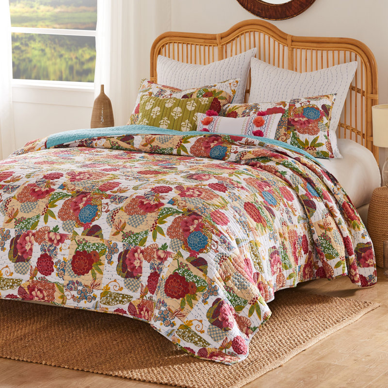 Greenland Home Fashions Jewel White 3-Piece King Size Quilt Set 105x95 + 20x36 (2), King Quilt + 2 Shams, White