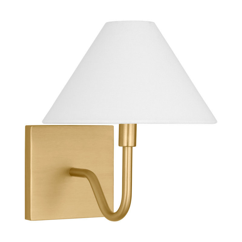 Eldon Small Sconce, Satin Brass