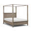 Ensemble de chambre à coucher avec lit à baldaquin et table de chevet 3 pièces Danar-1512753825