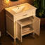 Meuble-lavabo de 30 po avec lavabo en céramique, porte à fermeture en douceur et tablettes réglables