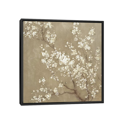 «White Cherry Blossoms II», reproduction d'art sur toile tendue