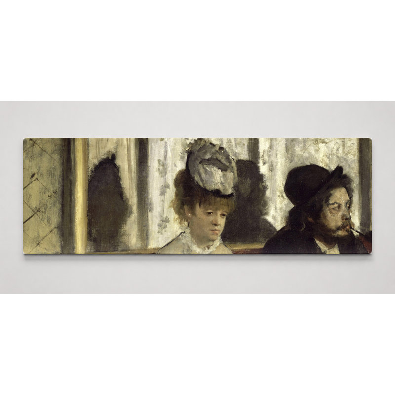 L'Absinthe (1876) - Art mural sur toile panoramique, 30" W x 10" H