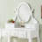 Wood Make-Up Vanity Table And Stool Set