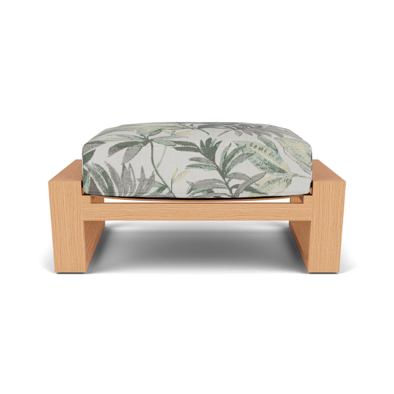 Pursuit Rectangle Outdoor Ottoman Patio Ottoman, Calidora Mist
