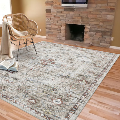 9 x 12 tapis lavable à la machine tapis antidérapant antidérapant grand tapis d'intérieur imprimé à poils courts pliable pour chambre à coucher salon chambre d'enfant