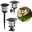 Alvertia Black Solar Powered Integrated LED Fence Post Cap Light Pack