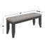 Banc de salle à manger rembourré en bois gris foncé
