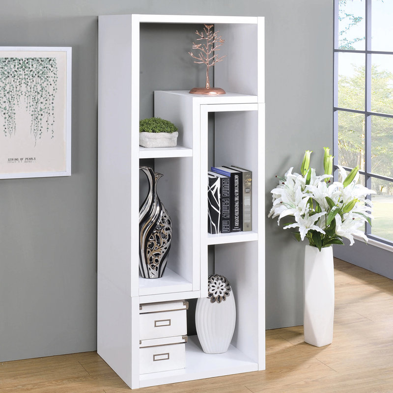 White Convertible Bookcase & Tv Rack - Versatile Attractive Design, And Particle Board Cabinet Spacious Modern,