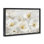 Élégant cadre flottant floral blanc, design par Petal Prints Design