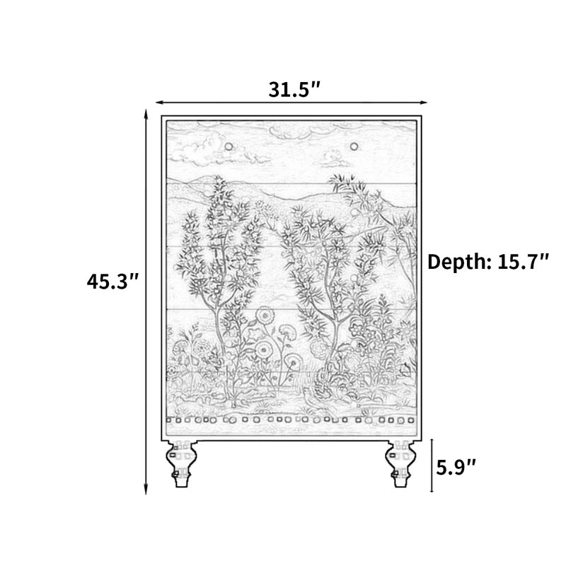 Armoire de rangement American Light Luxury