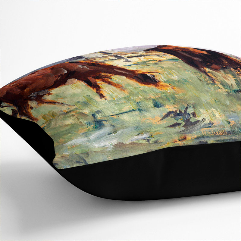 Cows In A Field Square Throw Cushion, Black, 40cm H x 40cm W x 15cm D