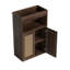 Armoire de rangement pour salle de bain avec 2 portes en rotin, autoportante avec tablette réglable et rangement ouvert pour le salon, le couloir-259733171