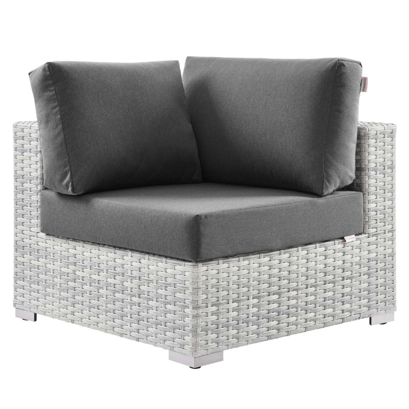Chaise de coin d'extérieur Convene, Gris anthracite