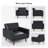 36.61'' Wide Tufted Upholstered Faux Leather Accent Armchair-119024538
