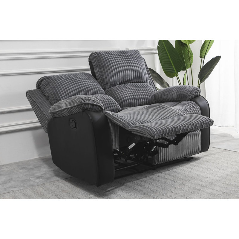 Anding 2 Seater Reclining Sofa, Manual - Push Back, 98cm H x 136cm W x 94cm Dcm