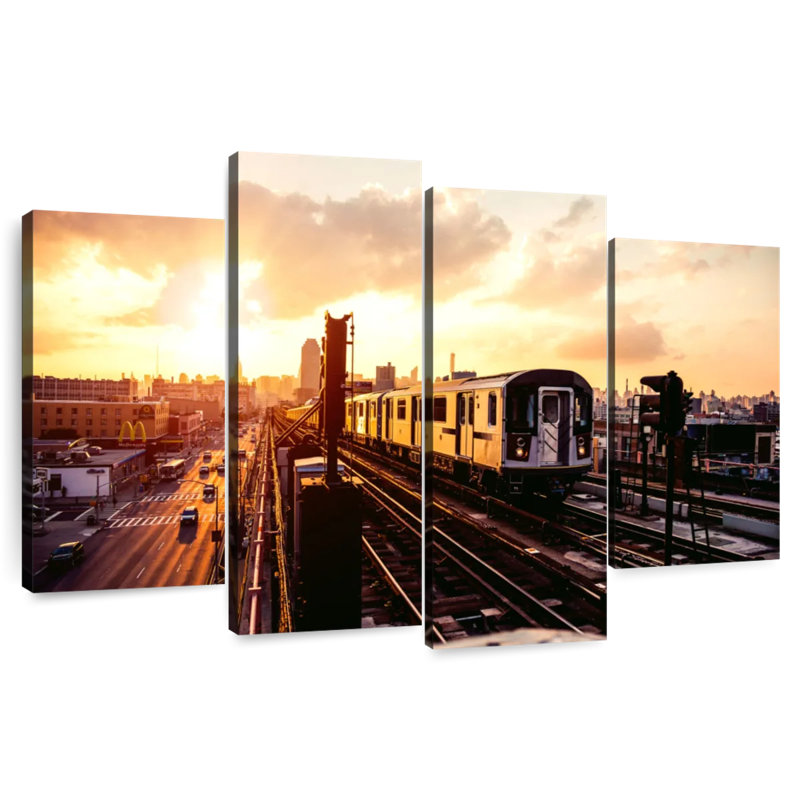 Mehar New York Train, H 54 po x l 84 po