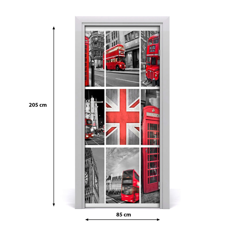 Collage London Door Decal