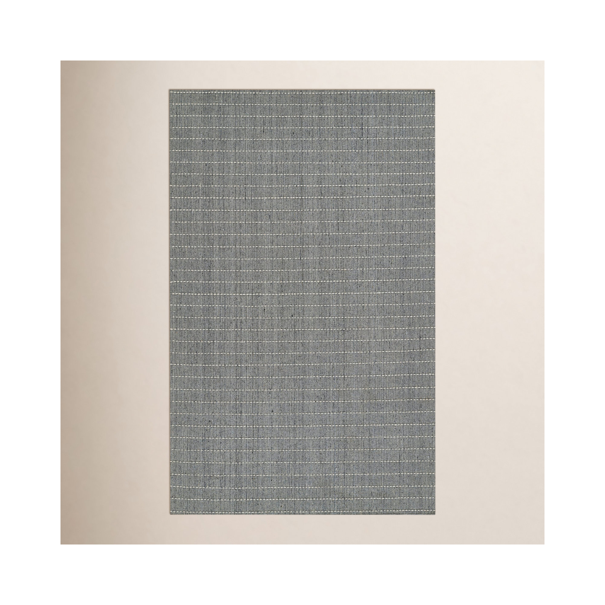 Amita Handmade Hand Loomed Gray/Begie/Blue Rug, Rectangle 9' x 12'