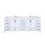 84 po Meuble-lavabo double blanc avec comptoir en marbre, robinet inclus et grand volume de rangement - comptoir de bain à mécanisme de fermeture en douceur et deux armoires intérieures pour quatorze tiroirs-766202335