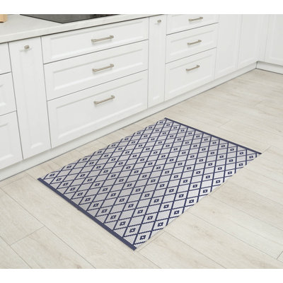 Penny Tile Diamond Kitchen Mat