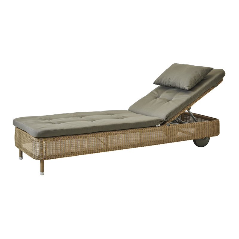 Presley 79.6" Long Single Chaise, Taupe, Natural