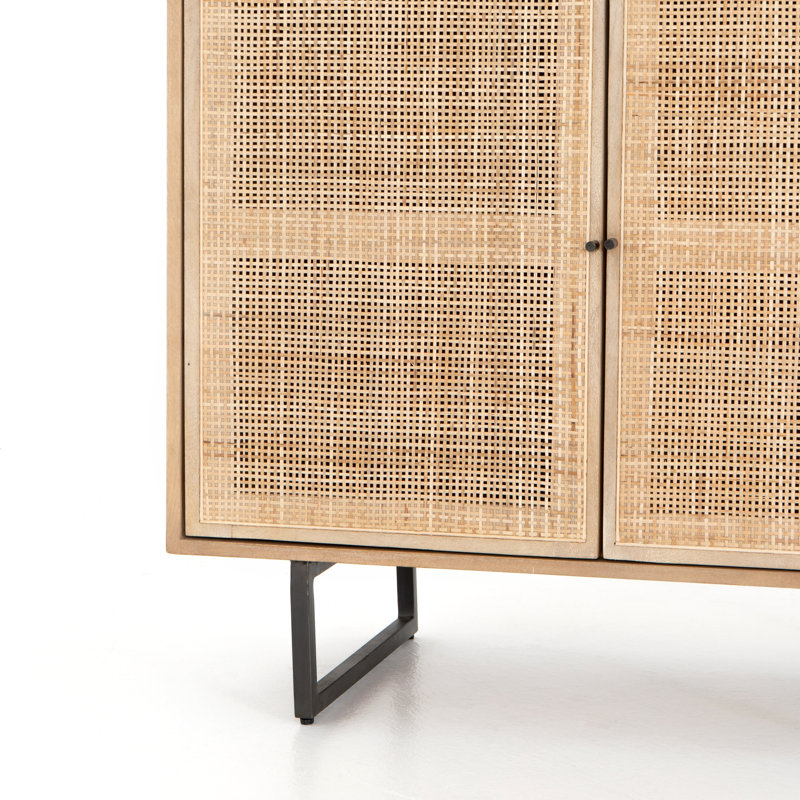 Carmel Solid Wood Accent Cabinet, Natural Mango