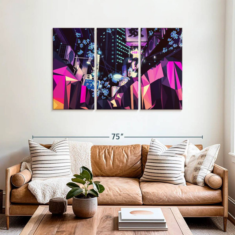 Sireci Geometric Blossoms, 36" H x 57" W