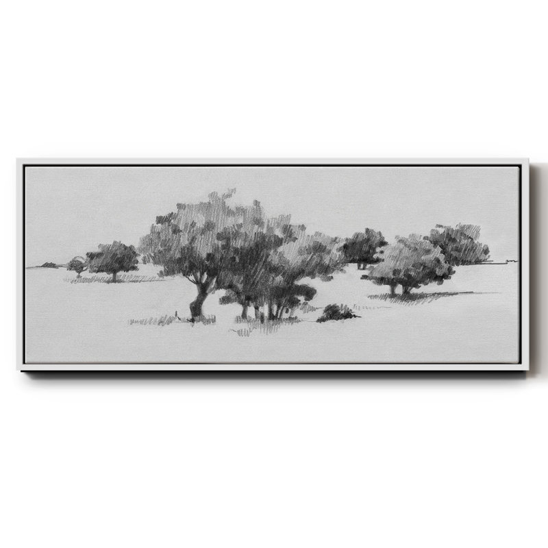 Treeline S Croquis II - Toile encadrée, H 8 po x l 20 po
