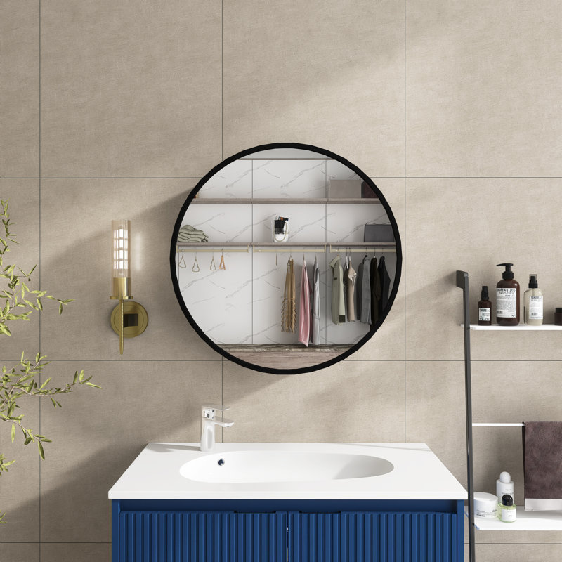 Ruthie 30'' W 30'' H Surface Framed Medicine Cabinet Mirror 2 Fixed