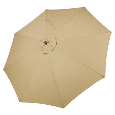 Lantz Vibrant Warmth 9 FT 8-Rib Market Umbrella Replacement Cover Canopy for Resort Commercial Rooftop Terrace Beer Garden - Classic Forest, Boho Tan