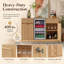 Armoire-bar 59 po avec espace pour réfrigérateur et poubelle inclinable, mini-armoire à vin pour réfrigérateur avec station de rangement / charge, buffet cannelé avec porte-verre pour salle à manger-868155247