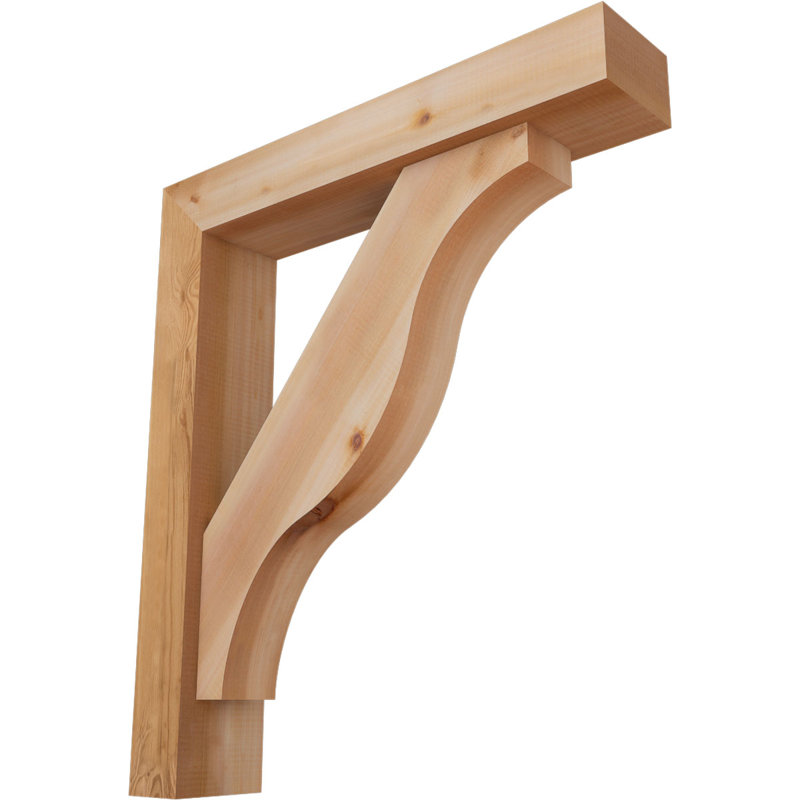 Support Funston Block avec support décalé, 32 x 28, Cèdre rouge occidental de l 5 1/2 po (lisse)