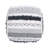 Karim Faux Yarn Large Pouf, Ivory Grey