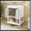 Meuble-lavabo de luxe moderne 24 po avec lavabo en céramique, armoire avec tablette ouverte et espace de rangement fermé-1821292259
