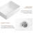 Rectangular Above Counter White Ceramic Vessel Sink For Modern Bathroom Vanity | Gift Idea