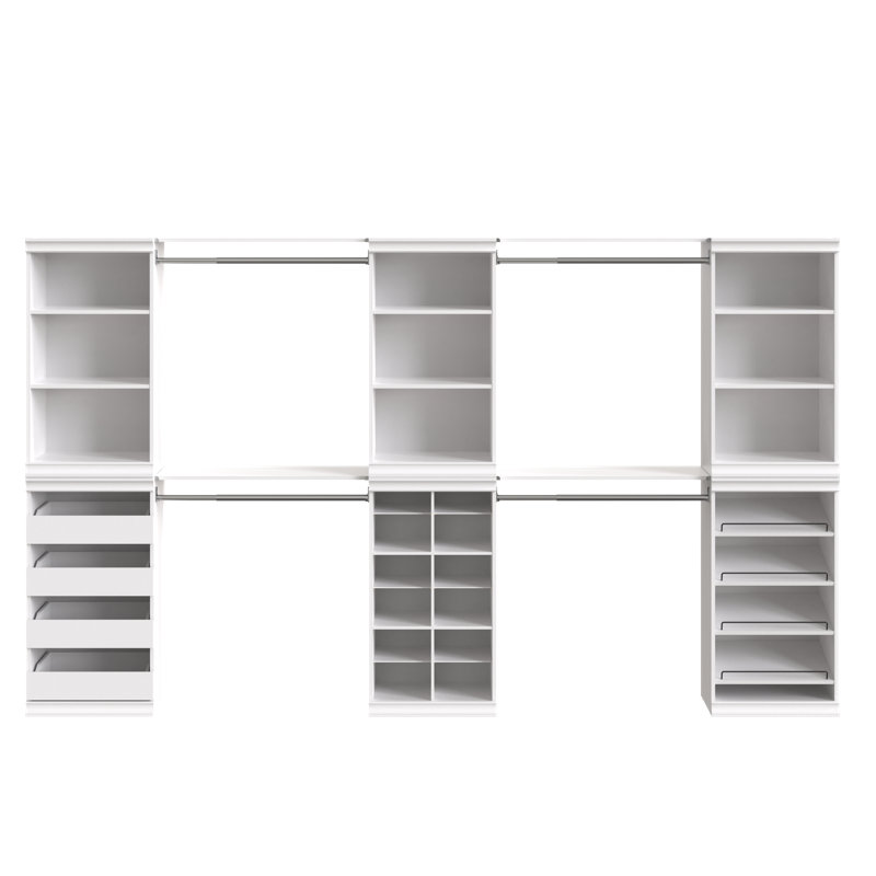Modular Storage Large Reach In Closet System, White