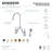 Kingston Brass English Country Two-Handle 3-Hole Deck Mount Bridge Kitchen Faucet with Brass Side Sprayer-64824556