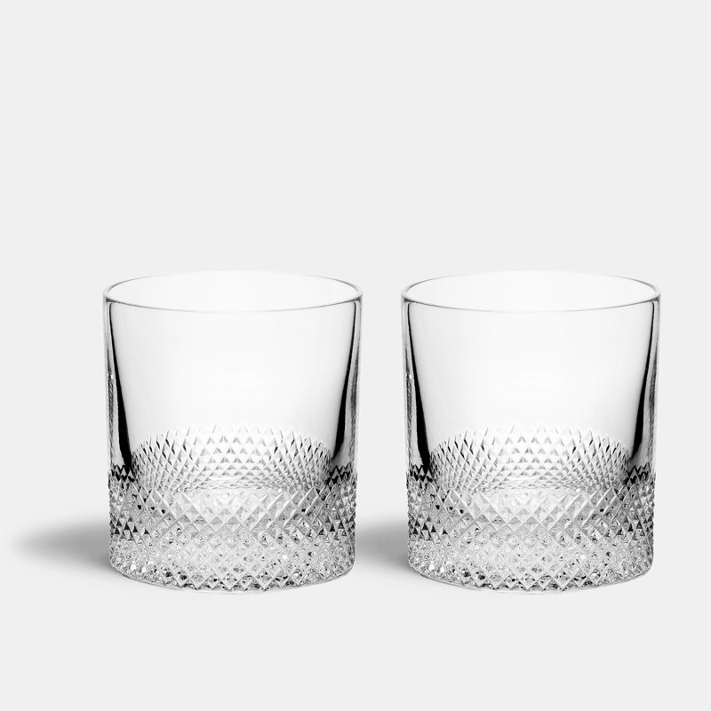 Diamond Handmade Crystal Drinking Glass, 8.5