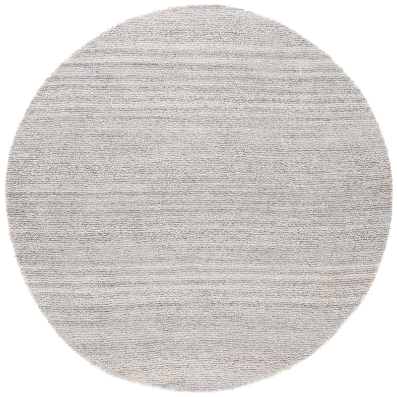 Ebony Hand Tufted Pet Yarn Pile Rug, Round 6'