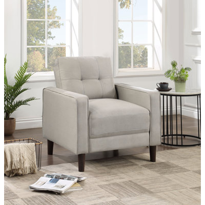 Fauteuil d'appoint capitonné Bowen Beige