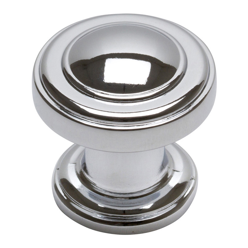 Bronte 1 1/8" Diameter Round Knob, Polished Chrome