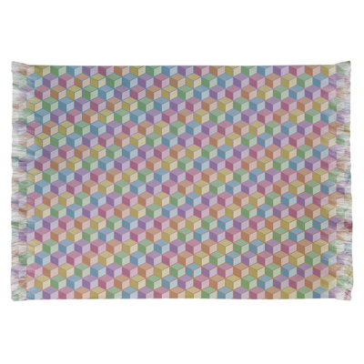 Jaune cube/bleu/rouge Tapis décoratif