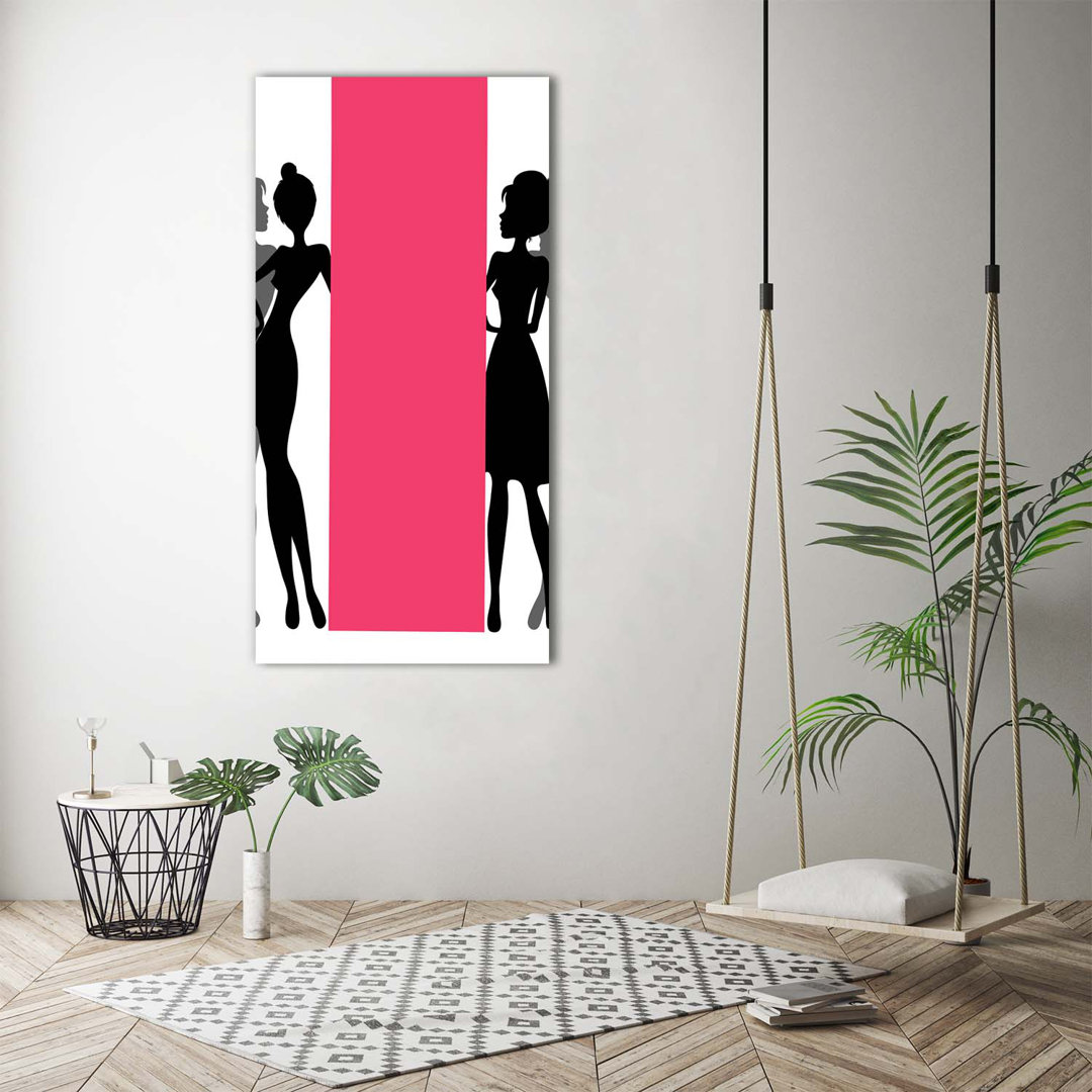 Frauensilhouetten - Kunstdrucke auf Leinwand - Wrapped Canvas