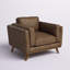 Fauteuil en cuir véritable Allotey