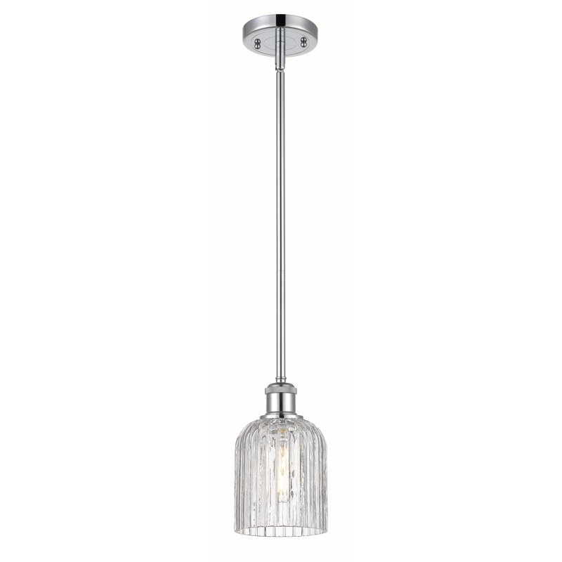 Luminaire suspendu 5 lumières Ballston Addeline, Chrome poli, Clair