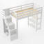 Lit mezzanine avec garde-robe intégré et tablettes-794185979