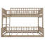 Full XL Over Queen Bunk Bed with Ladder and Guardrails, Space-Saving and Durable Design, Ideal for Families and Small Spaces, Walnut Finish.