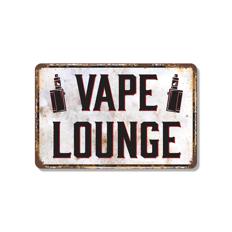 Enseigne en plastique Vape Lounge 8 po x 12 po